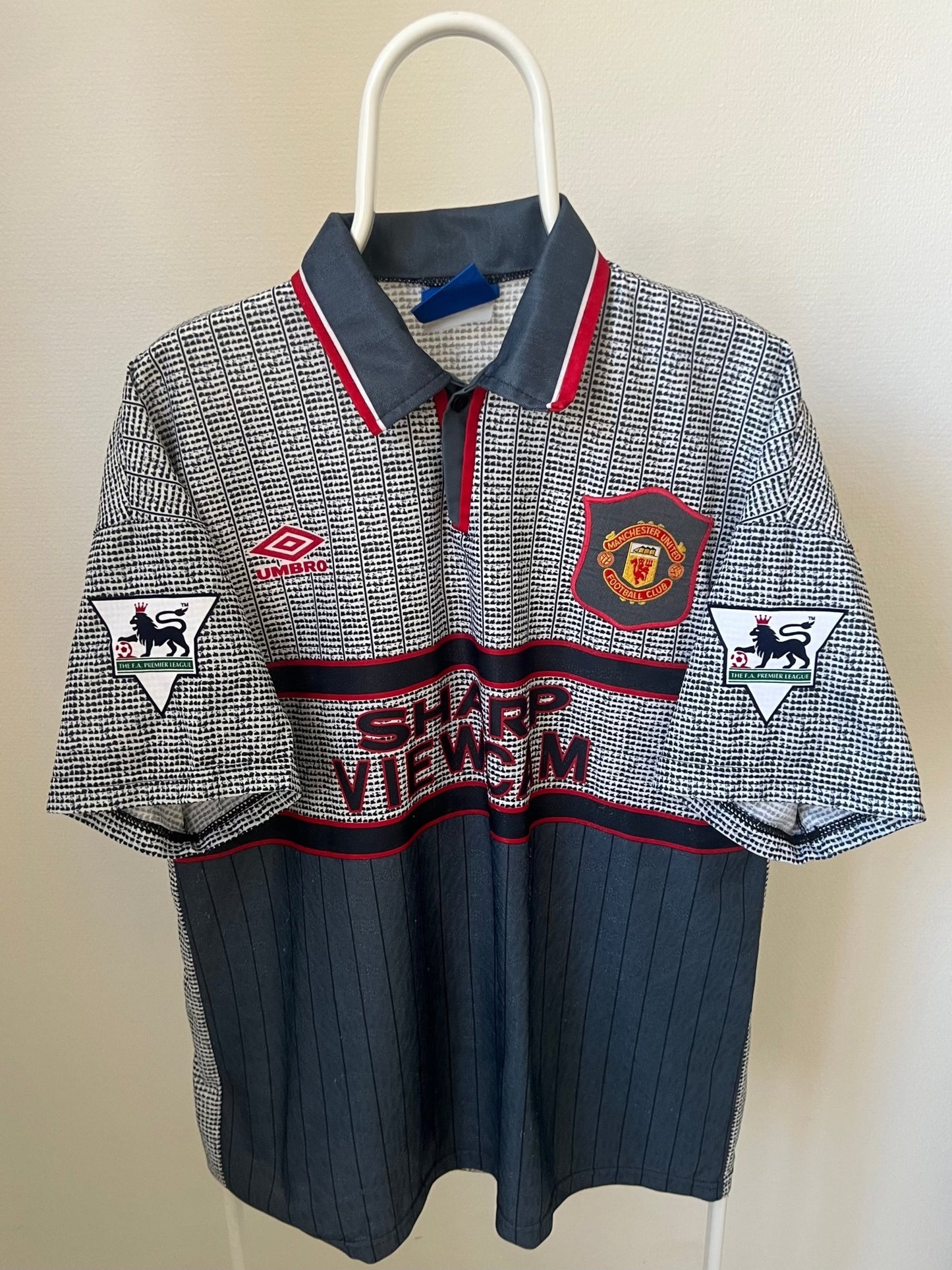 Beckham - Manchester United 1995/1996. Str Large fodboldtrøje Wegoshirts