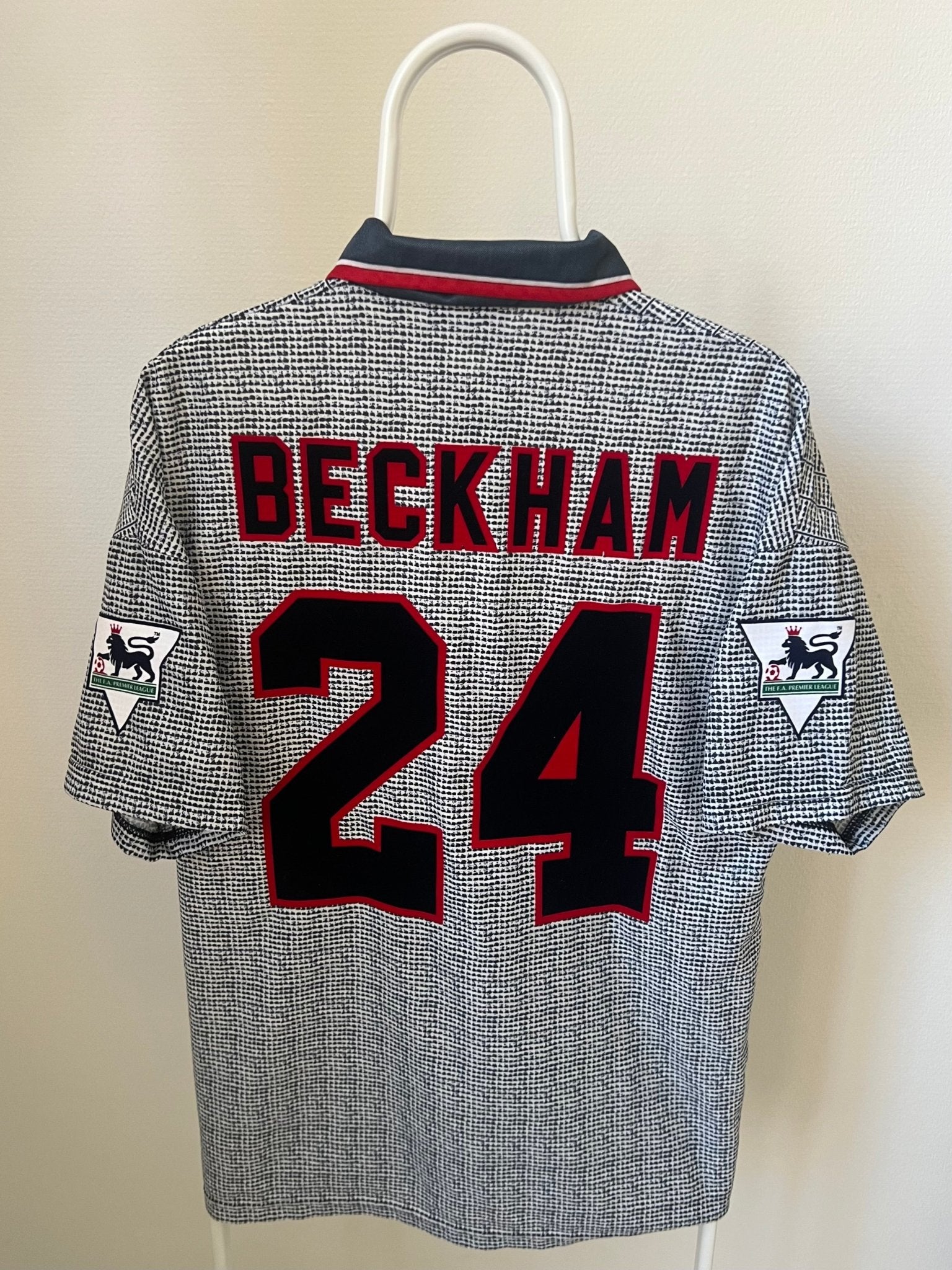 Beckham - Manchester United 1995/1996. Str Large fodboldtrøje Wegoshirts