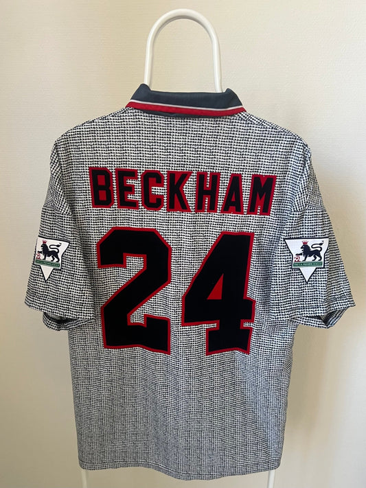 Beckham - Manchester United 1995/1996. Str Large fodboldtrøje Wegoshirts