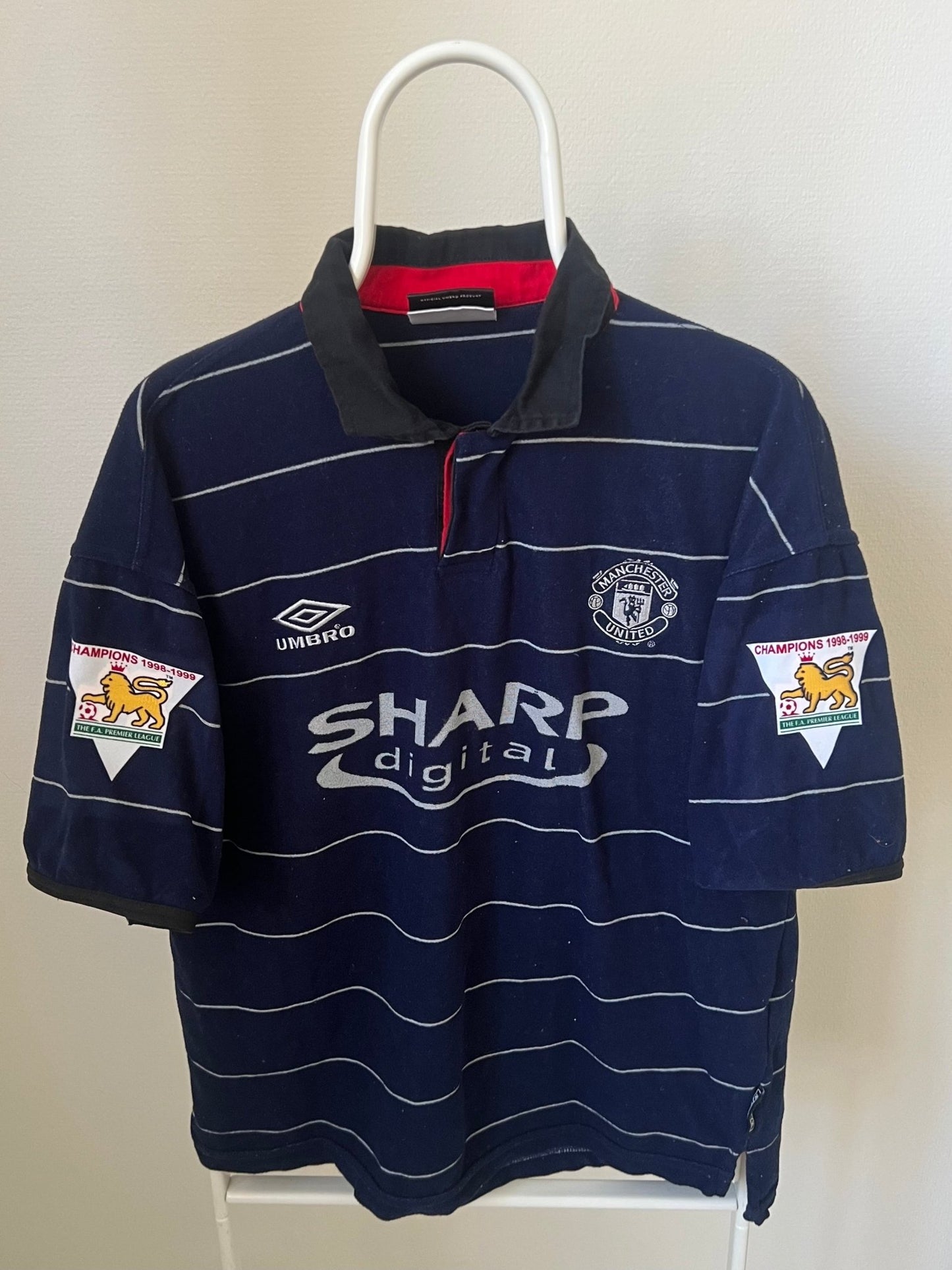 Beckham - Manchester United 1999/2000. Str Medium fodboldtrøje Wegoshirts