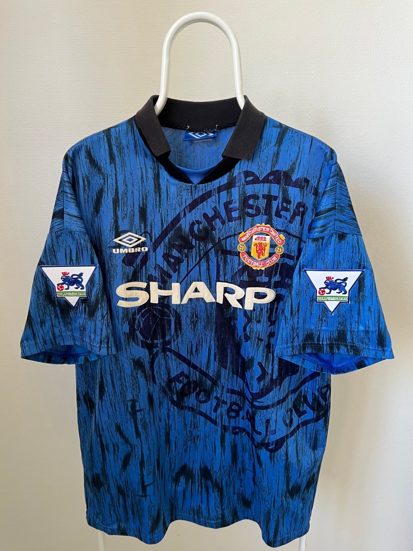 Cantona - Manchester United 1992/1993. Str XL fodboldtrøje Wegoshirts