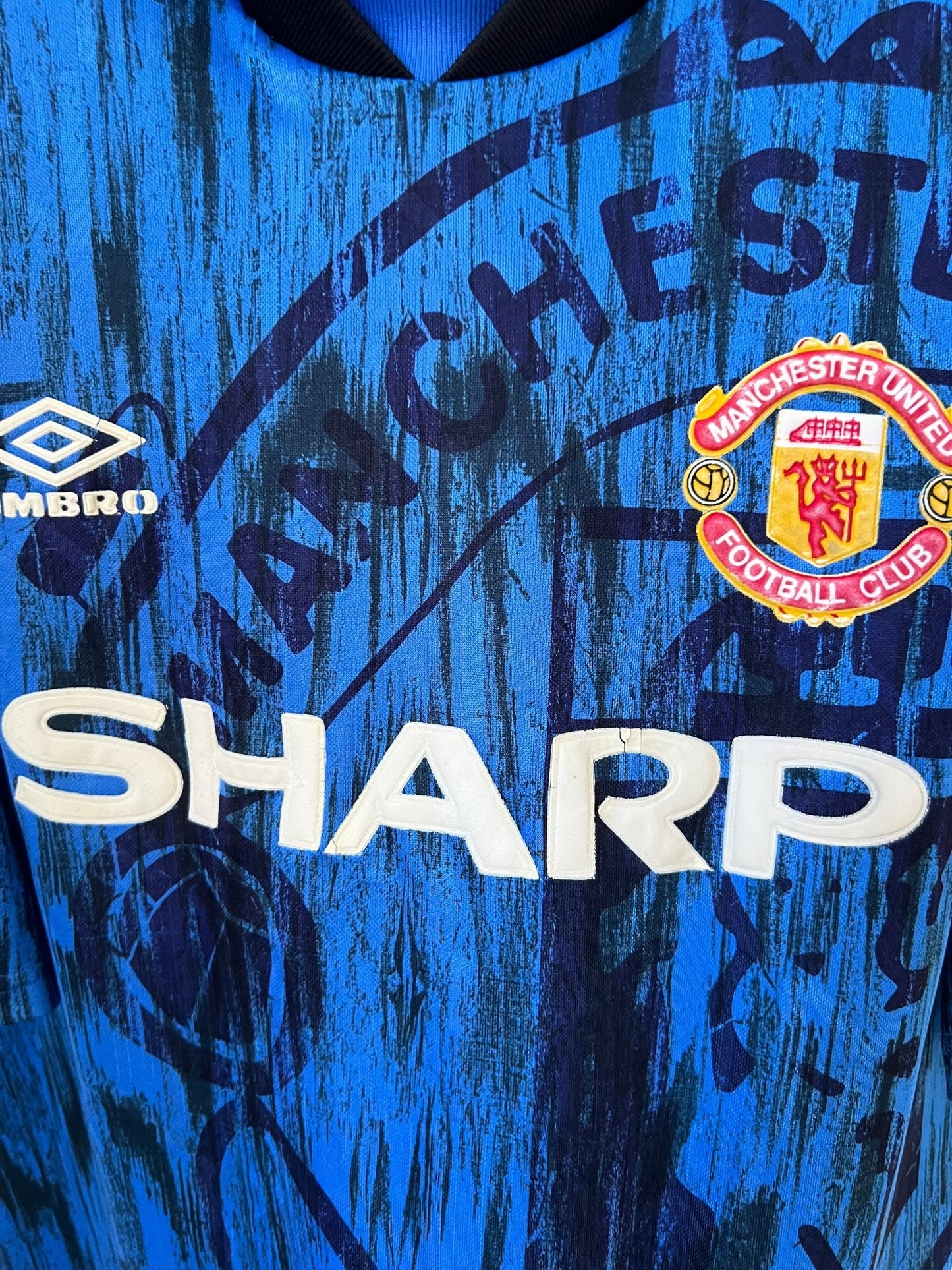 Cantona - Manchester United 1992/1993. Str XL fodboldtrøje Wegoshirts