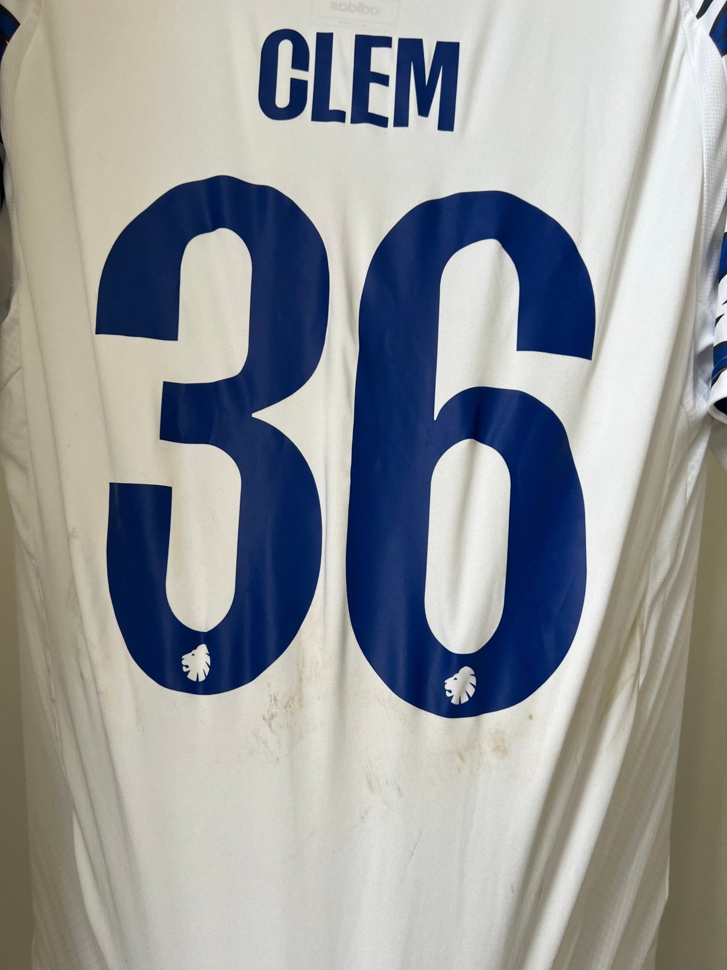 Clem - FC København 2024/2025 Matchworn vs Heidenheim ude. Str Large fodboldtrøje Wegoshirts