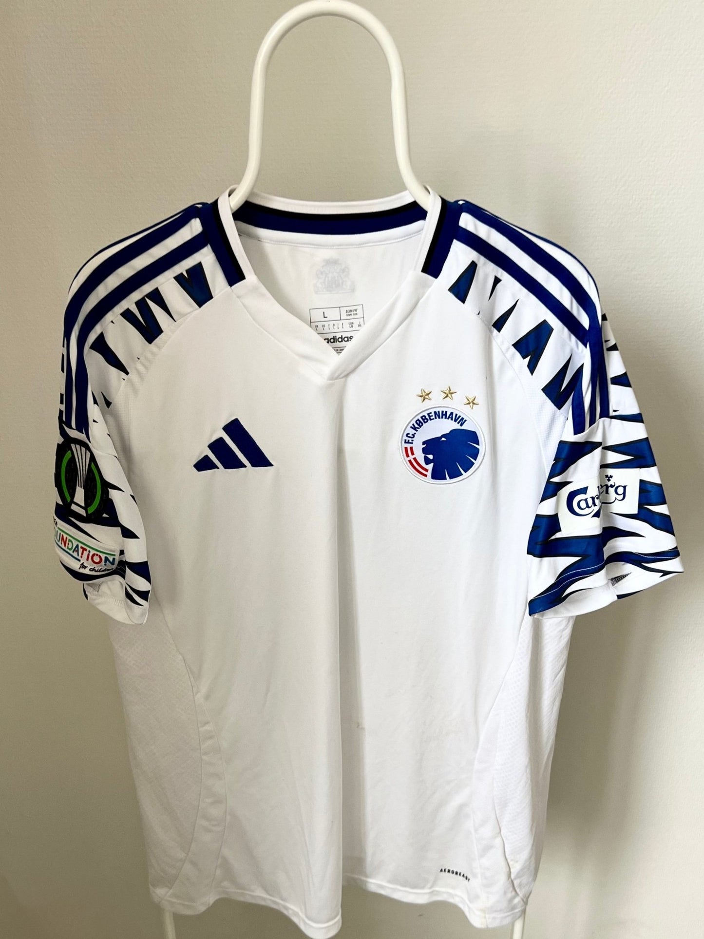 Clem - FC København 2024/2025 Matchworn vs Heidenheim ude. Str Large fodboldtrøje Wegoshirts