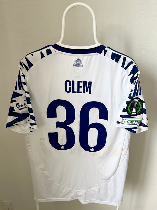Clem - FC København 2024/2025 Matchworn vs Heidenheim ude. Str Large fodboldtrøje Wegoshirts
