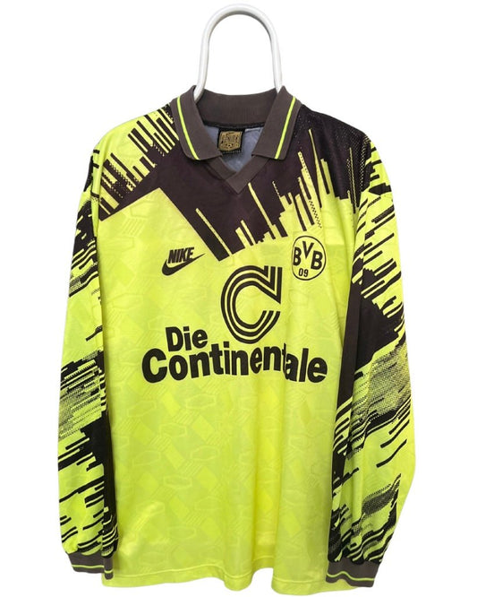 Dortmund 1993/1994 langærmet. Str Large fodboldtrøje Wegoshirts