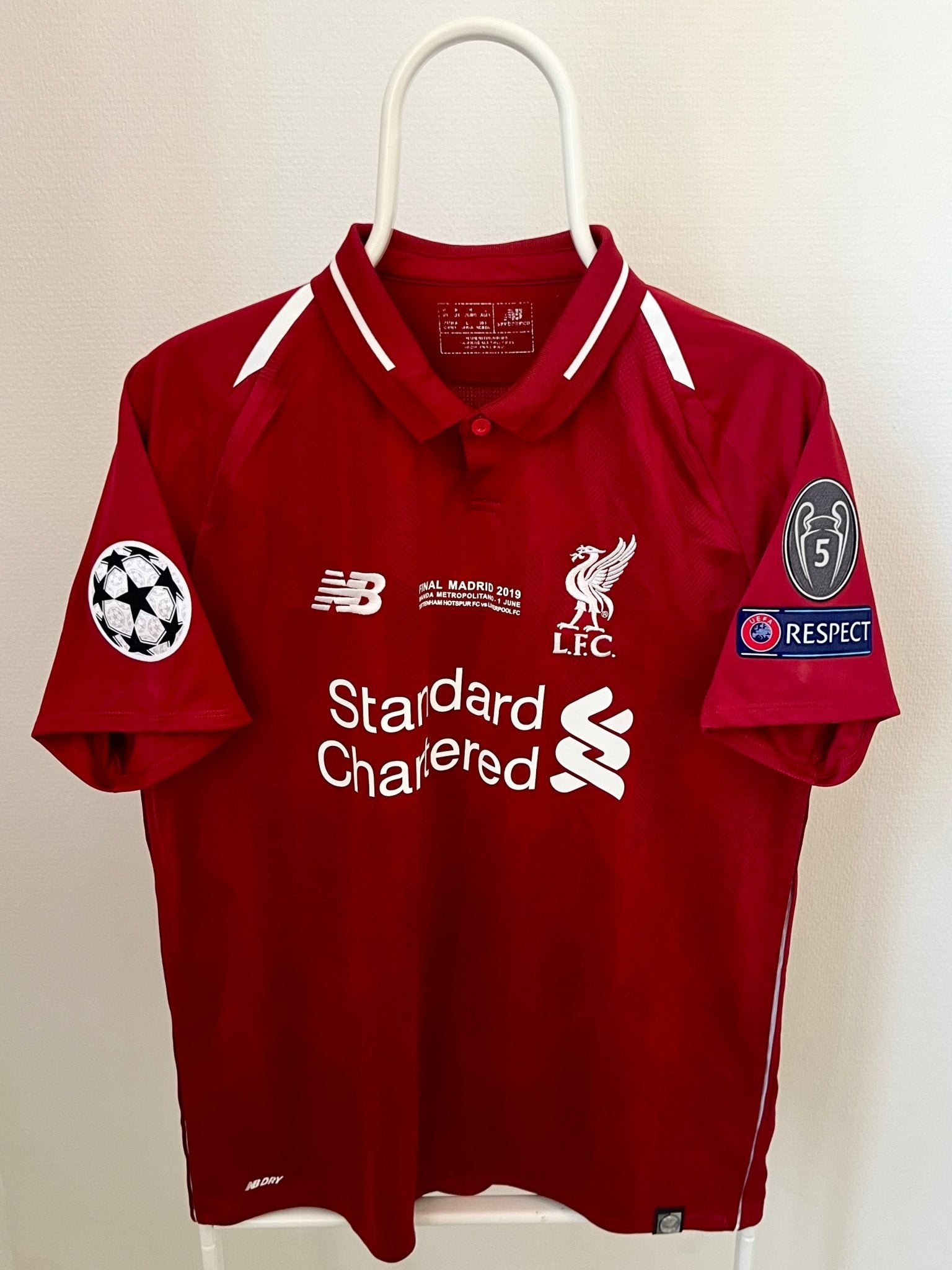 Mo Salah - Liverpool 2018/2019 CL finaletrøje. Str Medium fodboldtrøje Wegoshirts