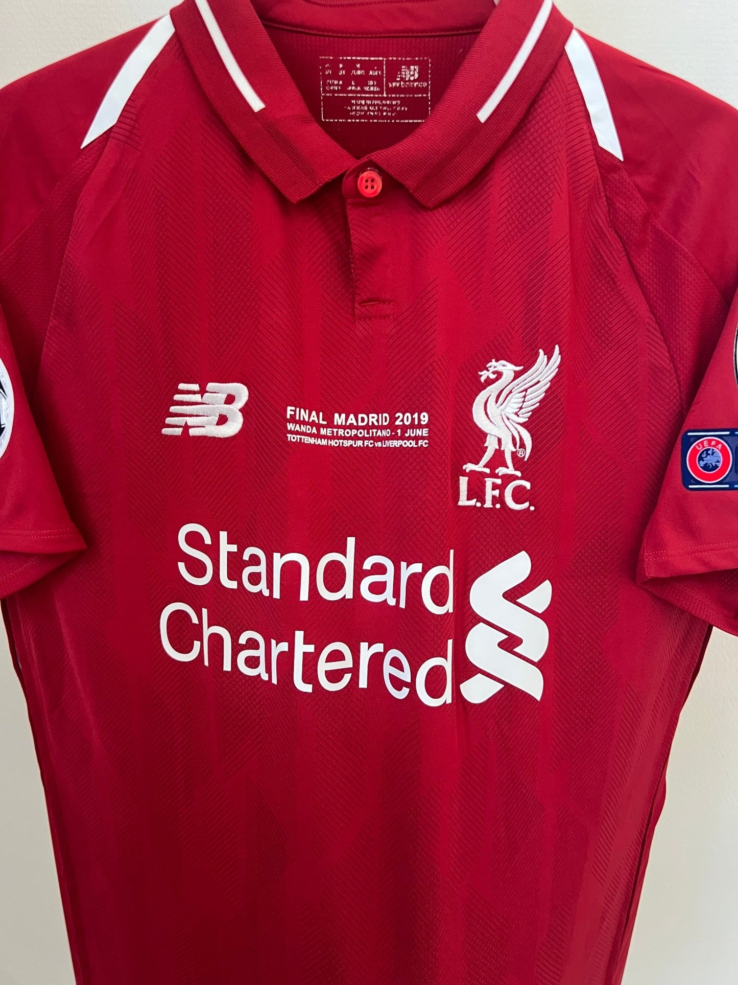 Mo Salah - Liverpool 2018/2019 CL finaletrøje. Str Medium fodboldtrøje Wegoshirts
