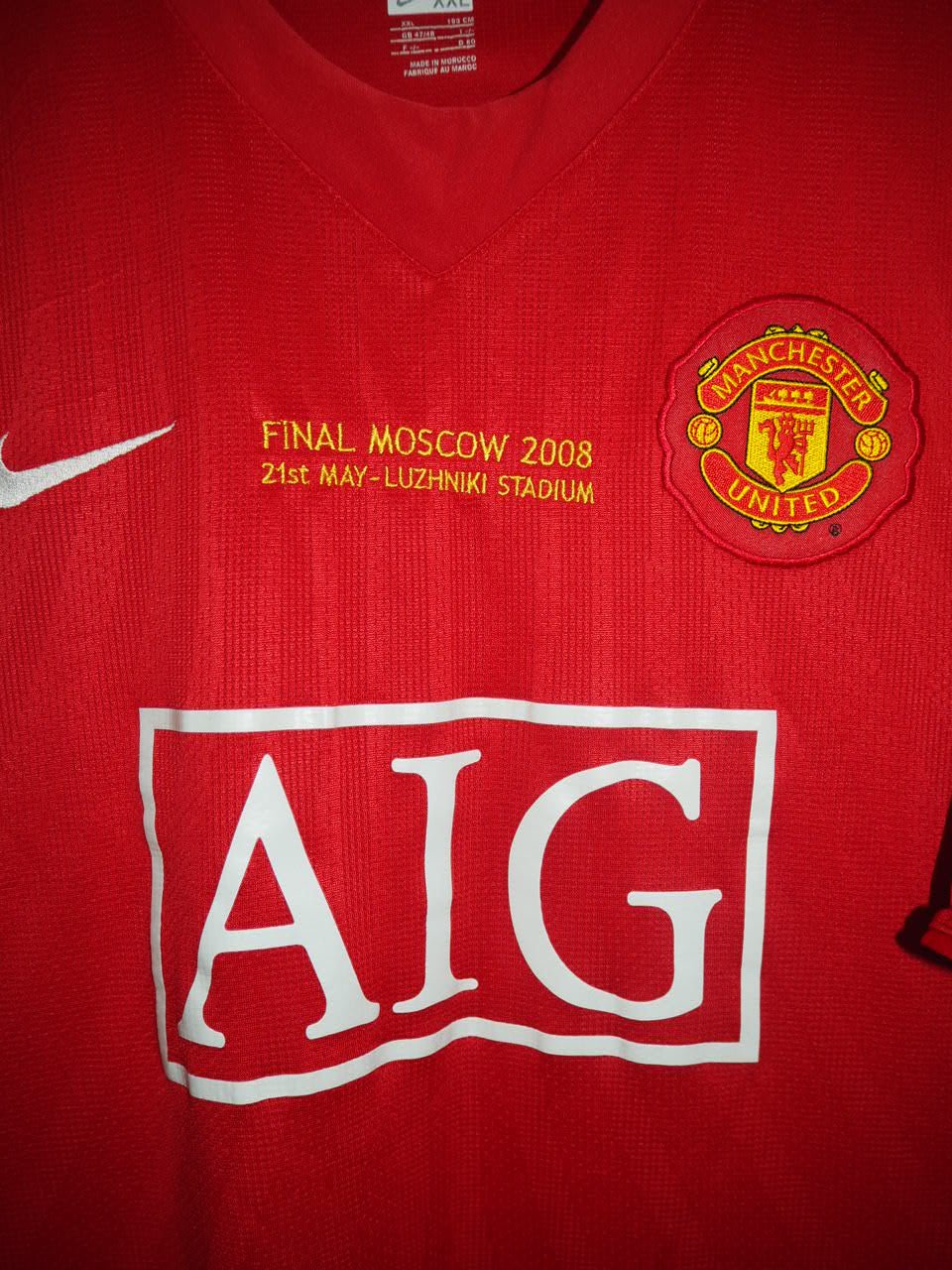 Ronaldo - Manchester United 2007/2008 finaletryk. Str XXL fodboldtrøje Wegoshirts