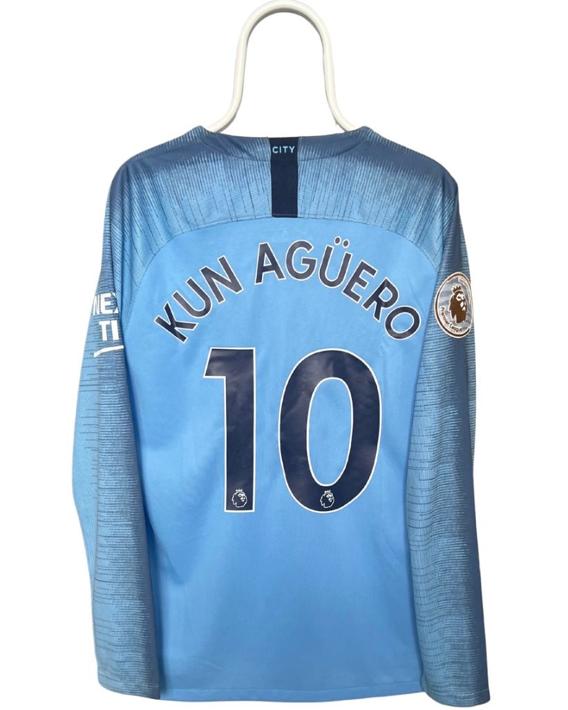 Sergio Aguero - Manchester city 2018/2019. Str Large fodboldtrøje Wegoshirts